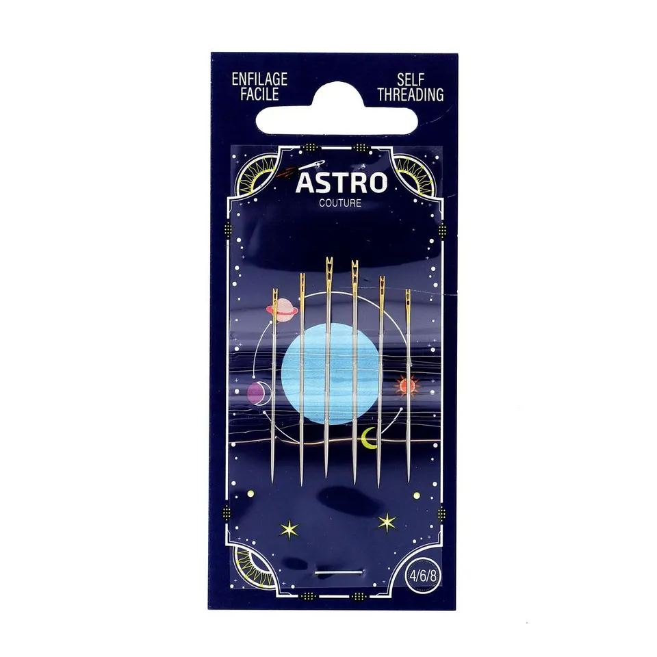 Bohin Aiguilles enfilage facile Astro Couture N°4/6/8 pochette 6