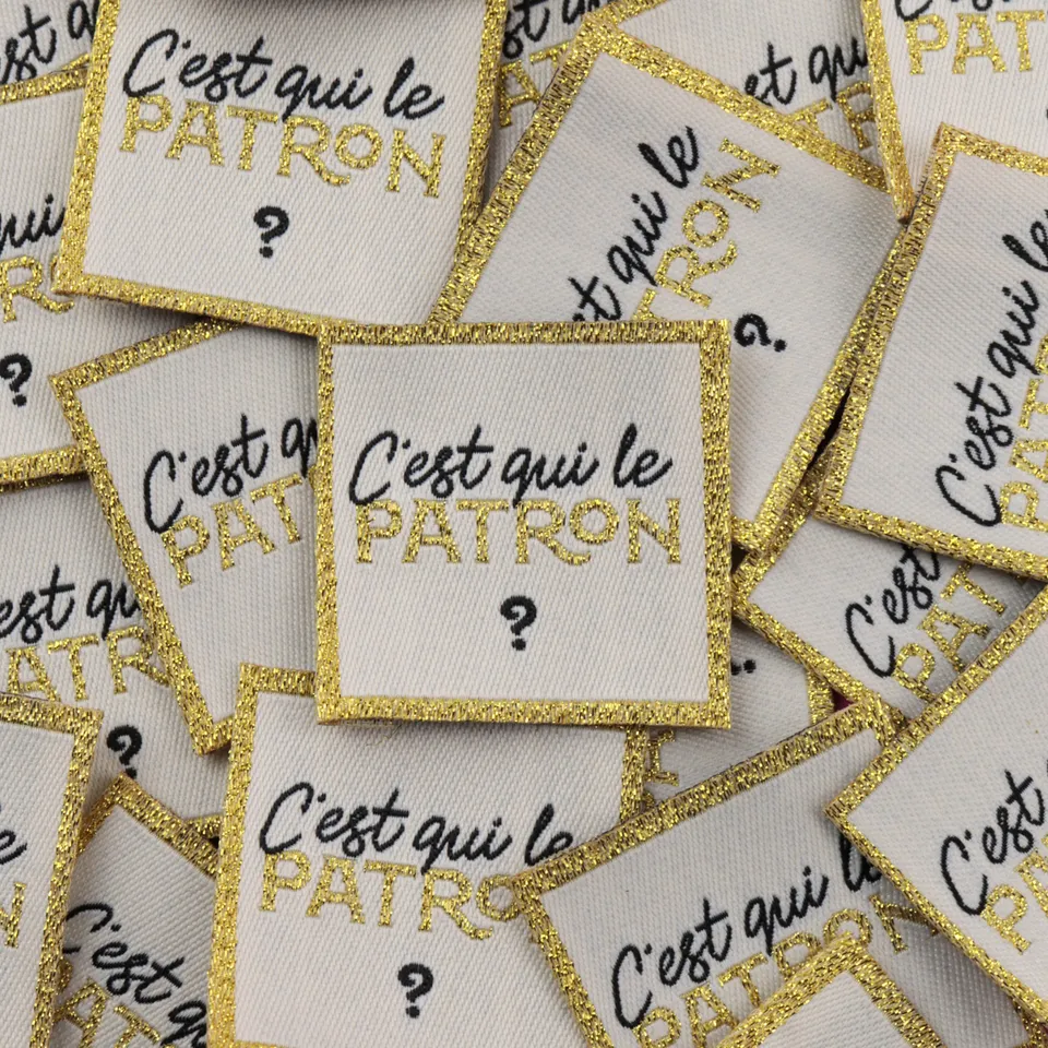 Bohin Étiquette C'est qui le patron 3,5 cm tissée