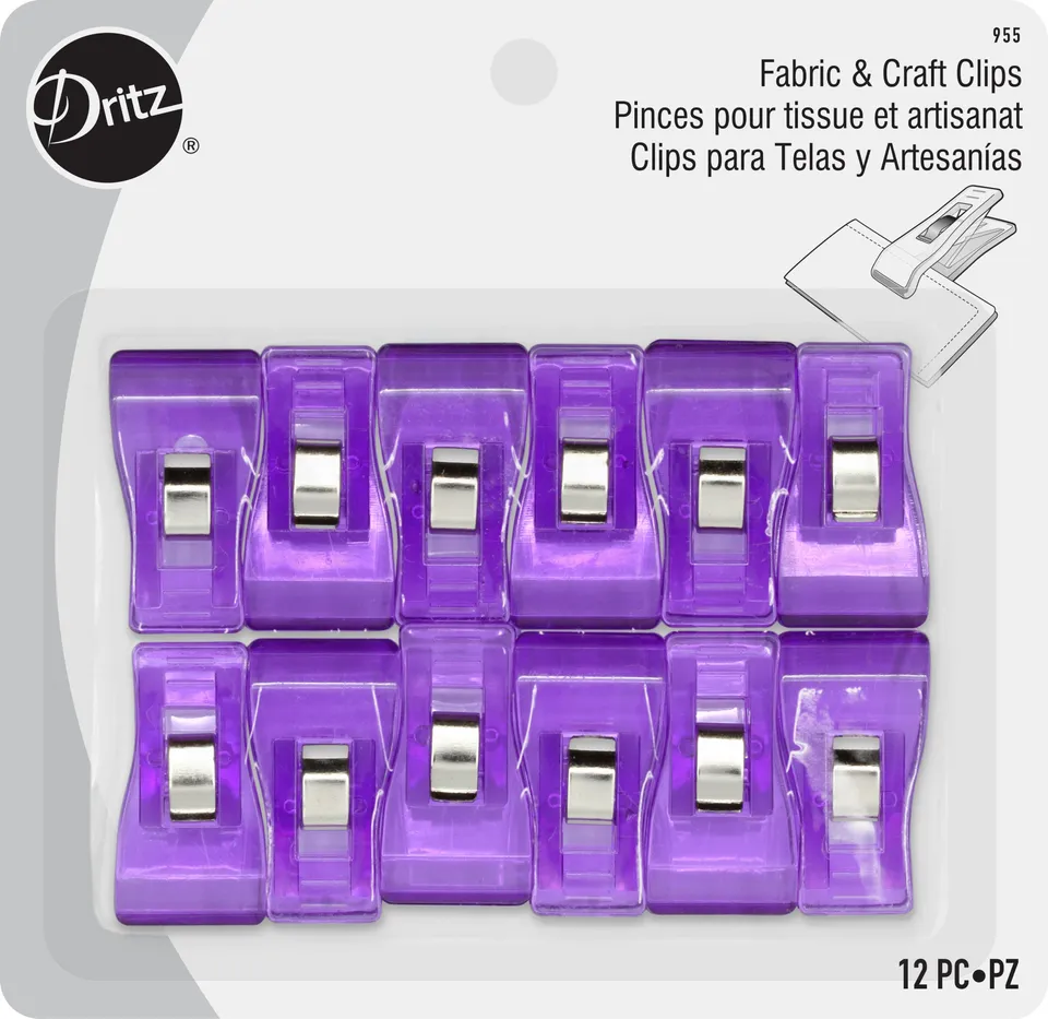Dritz 955 pinces tissu violet 12 pièces couture