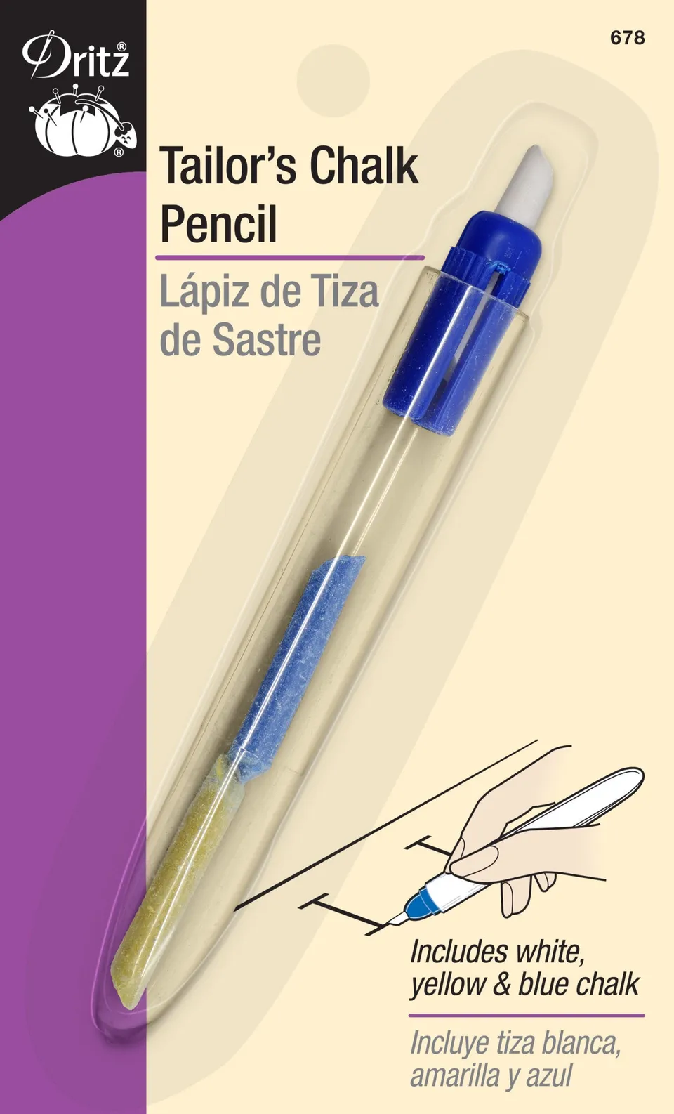 Dritz Marking Crayon Craie Tailleur 3 Recharges Tissu