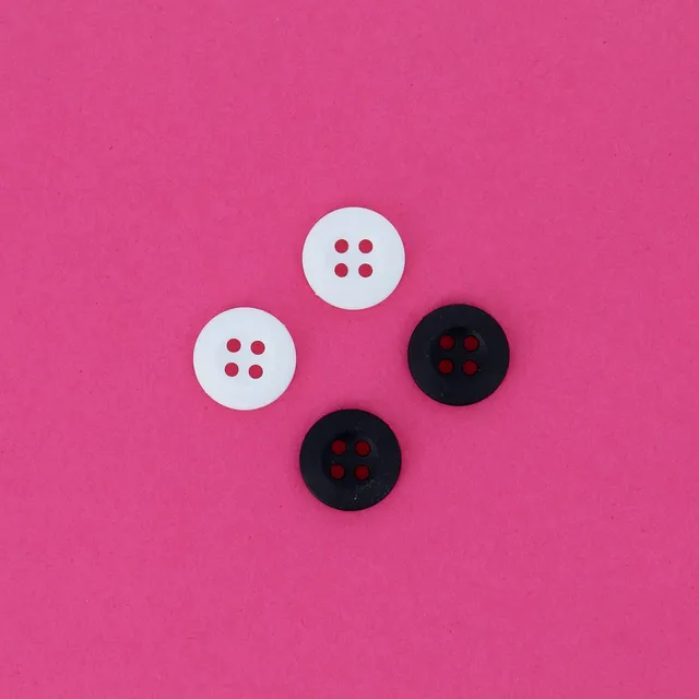 Bohin boutons souples à coudre 13 mm blanc boîte 8