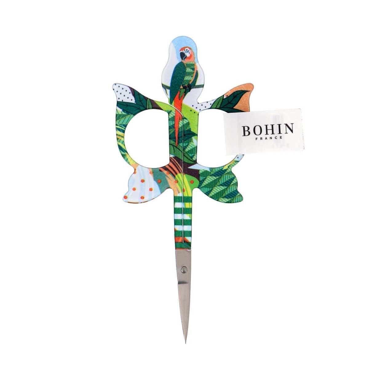Bohin Jungle Ciseaux de broderie 9 cm Perroquet bleu acier
