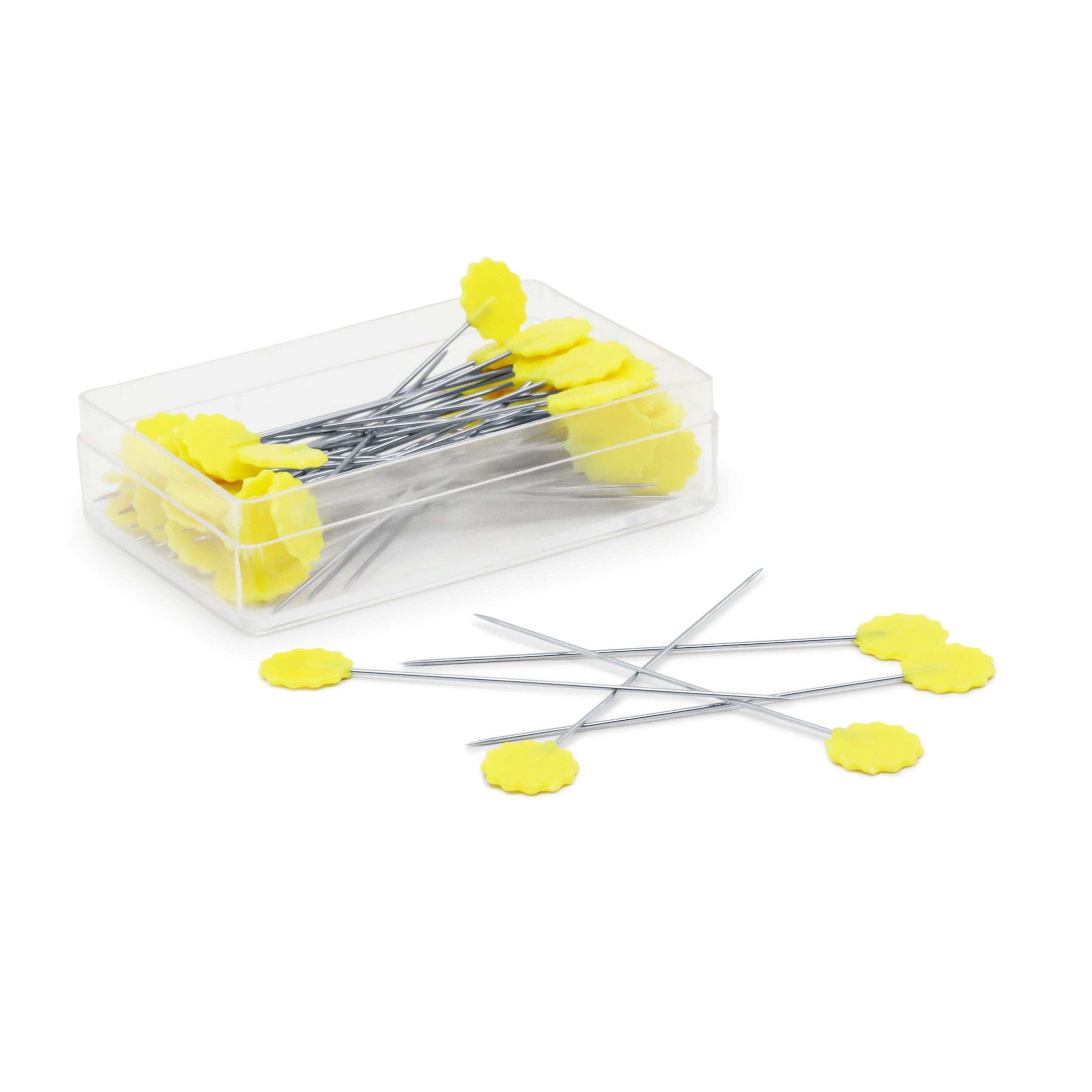 Dritz 3010 épingles fleurs plates jaunes 50 pièces