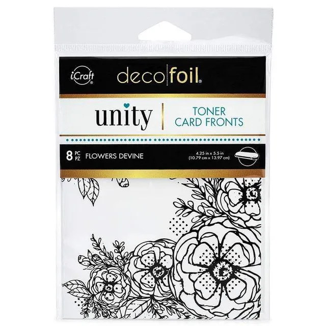 Unity Stamp Co. Carte Toner Flowers Devine 8 pcs