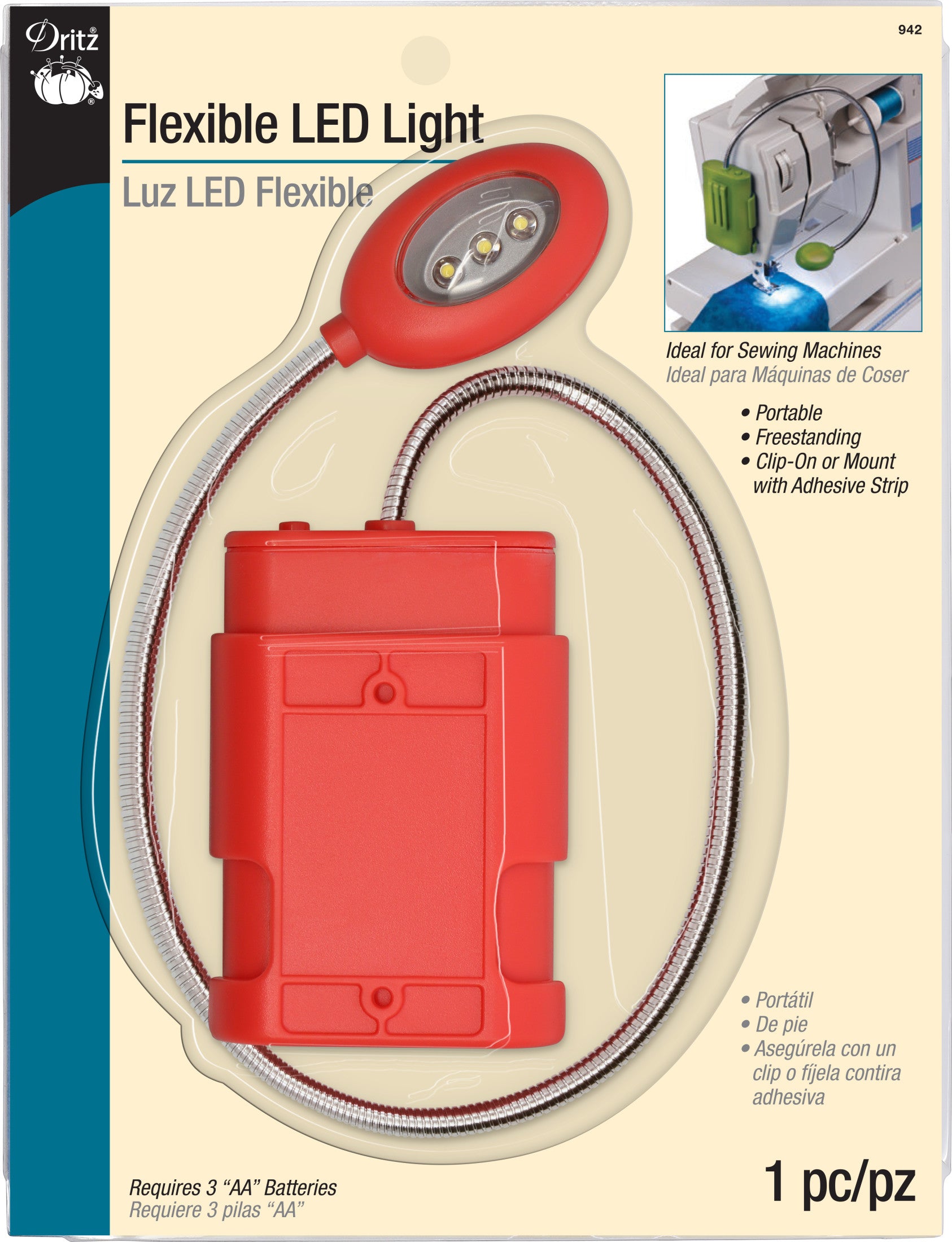 Dritz 942 lampe LED flexible à pince couleurs assorties