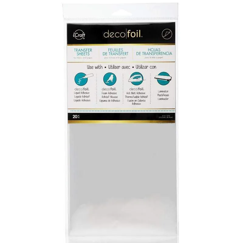 HeatnBond Deco Foil foil transfert argent 20 feuilles