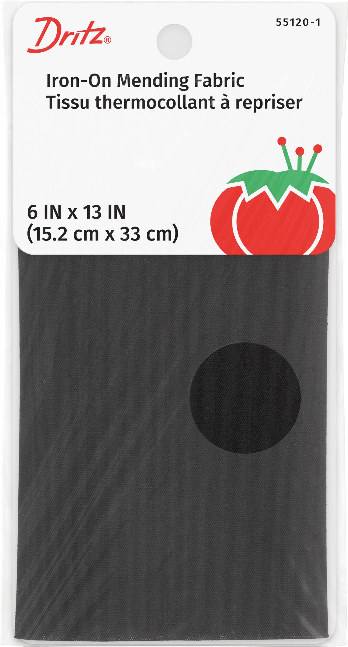 Dritz bande thermocollante réparation tissu blanc 6x13 pouces