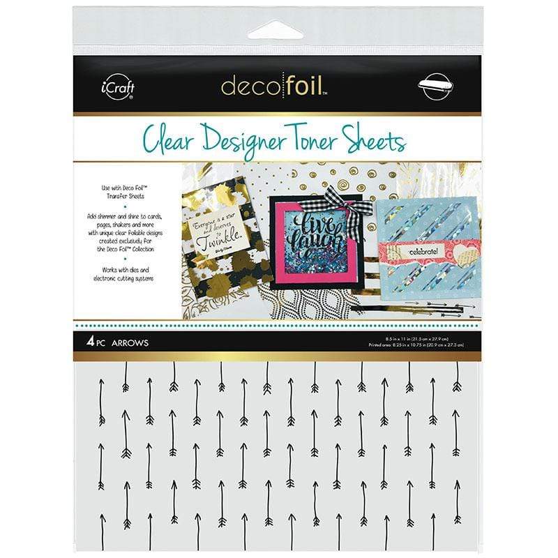 Deco Foil feuilles toner transparentes Arrows x4
