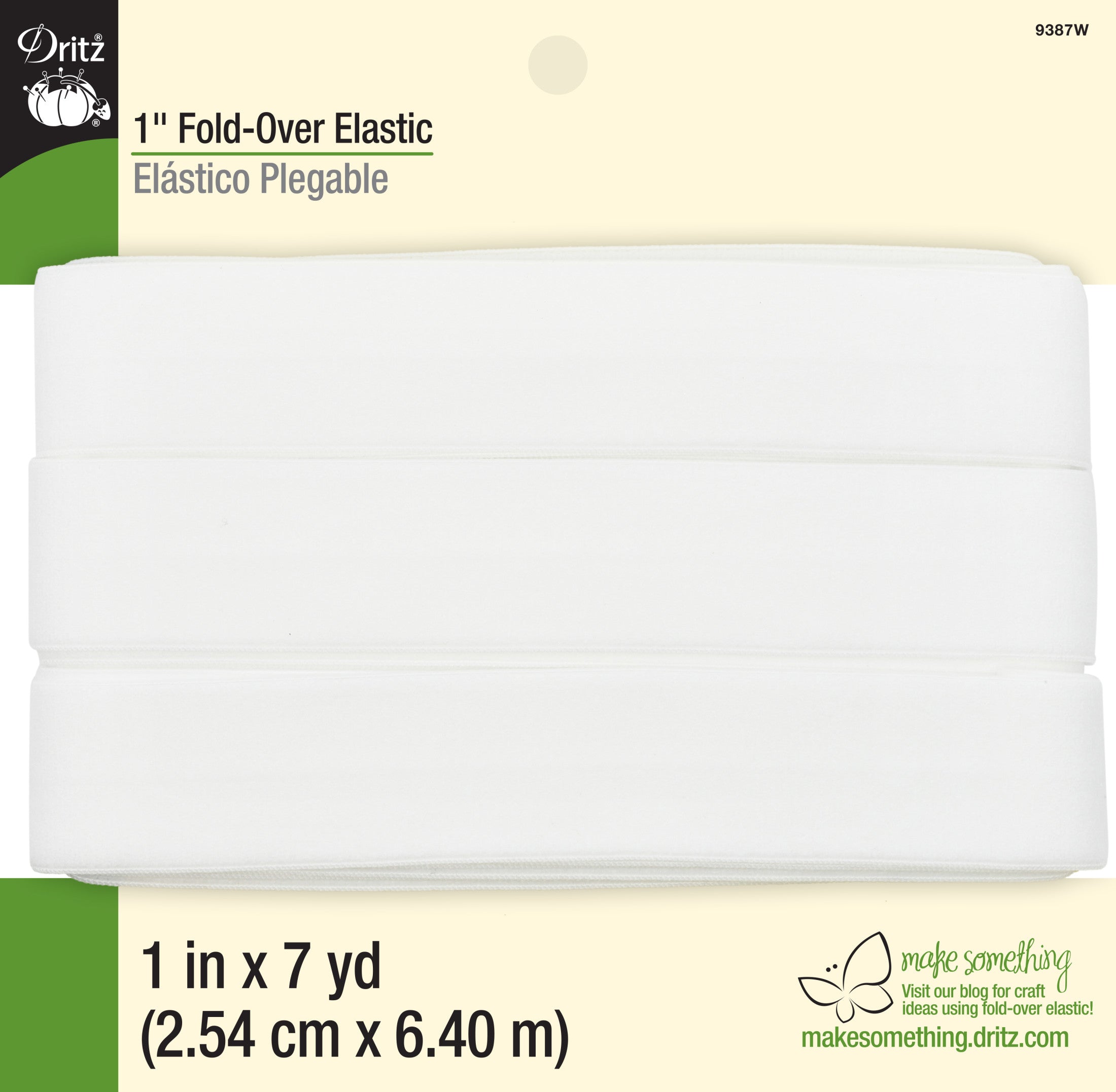 Dritz Élastique Biais Blanc 25 mm 7 Yards Couture