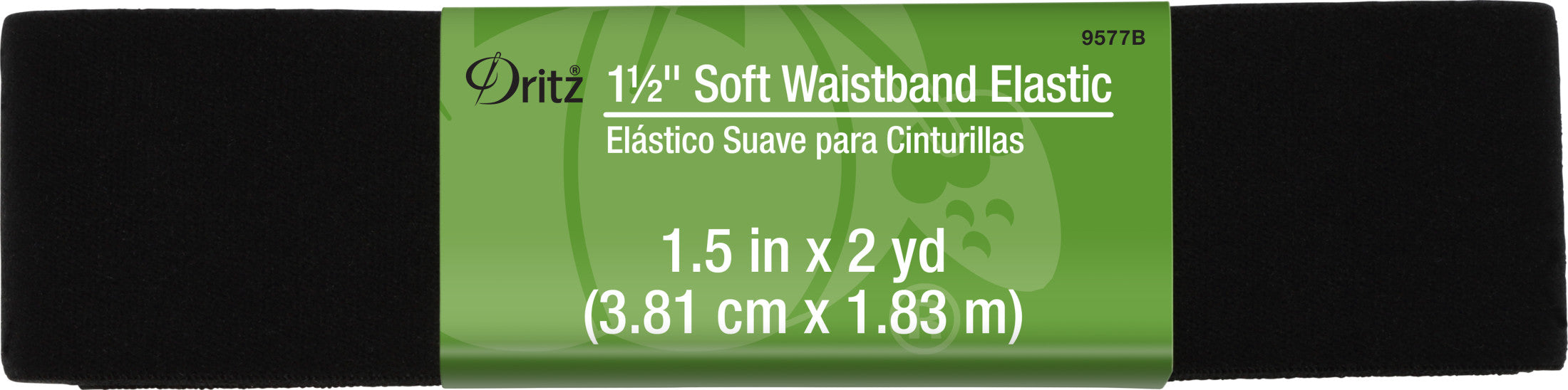 Dritz Elastics élastique ceinture tissé 38 mm blanc 2 yards