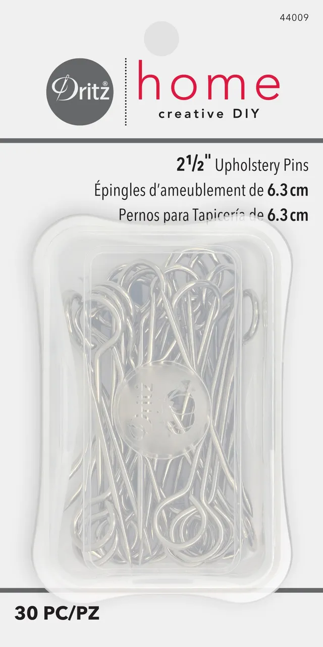 Dritz Épingles Tapissier Nickel 63 mm Boîte 30 pcs