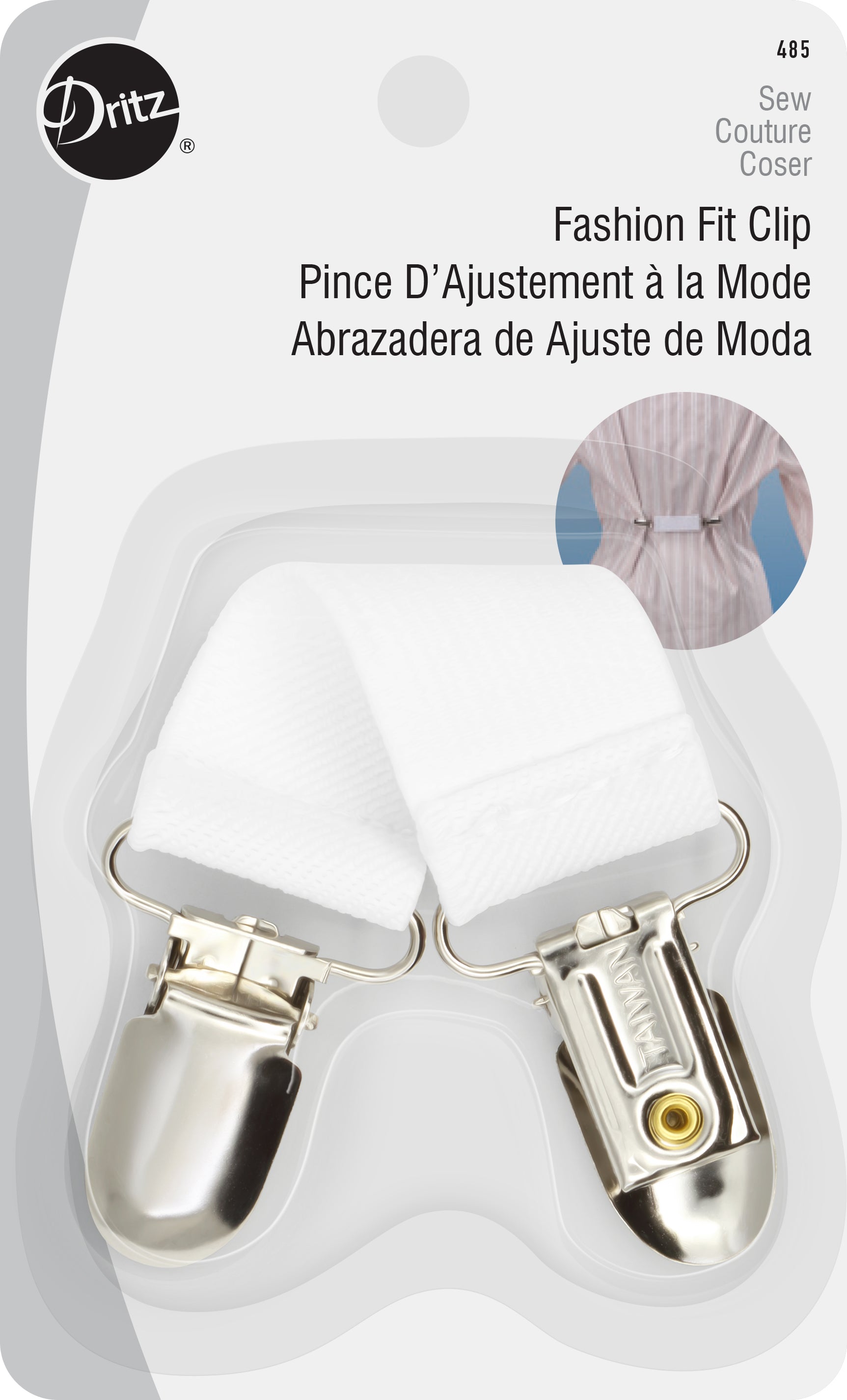 Dritz Clip Ajustement Fashion Fit Clip Noir 1 pc