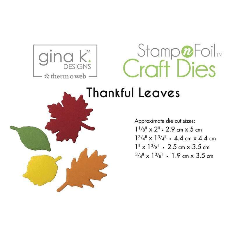 Gina K. Designs Thankful Leaves dies découpe x4
