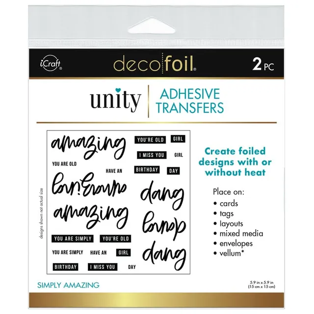 HeatnBond Unity Simply Amazing transfert adhésif foil 2 feuilles