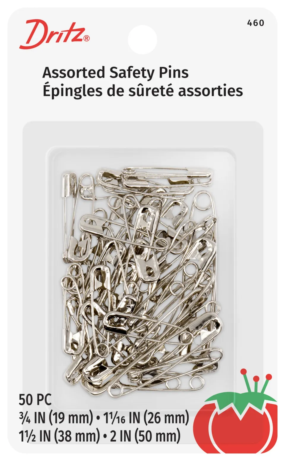 Dritz 460 épingles de sûreté assorties 50 pièces acier