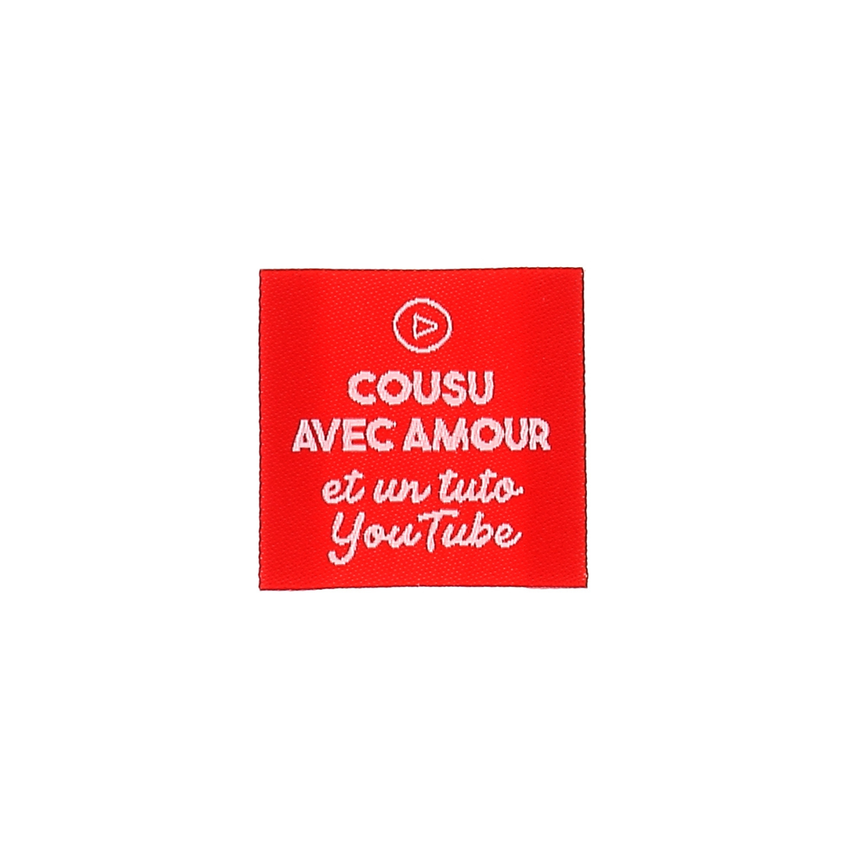 Bohin Étiquette Cousu avec amour tuto YouTube 3,5 cm