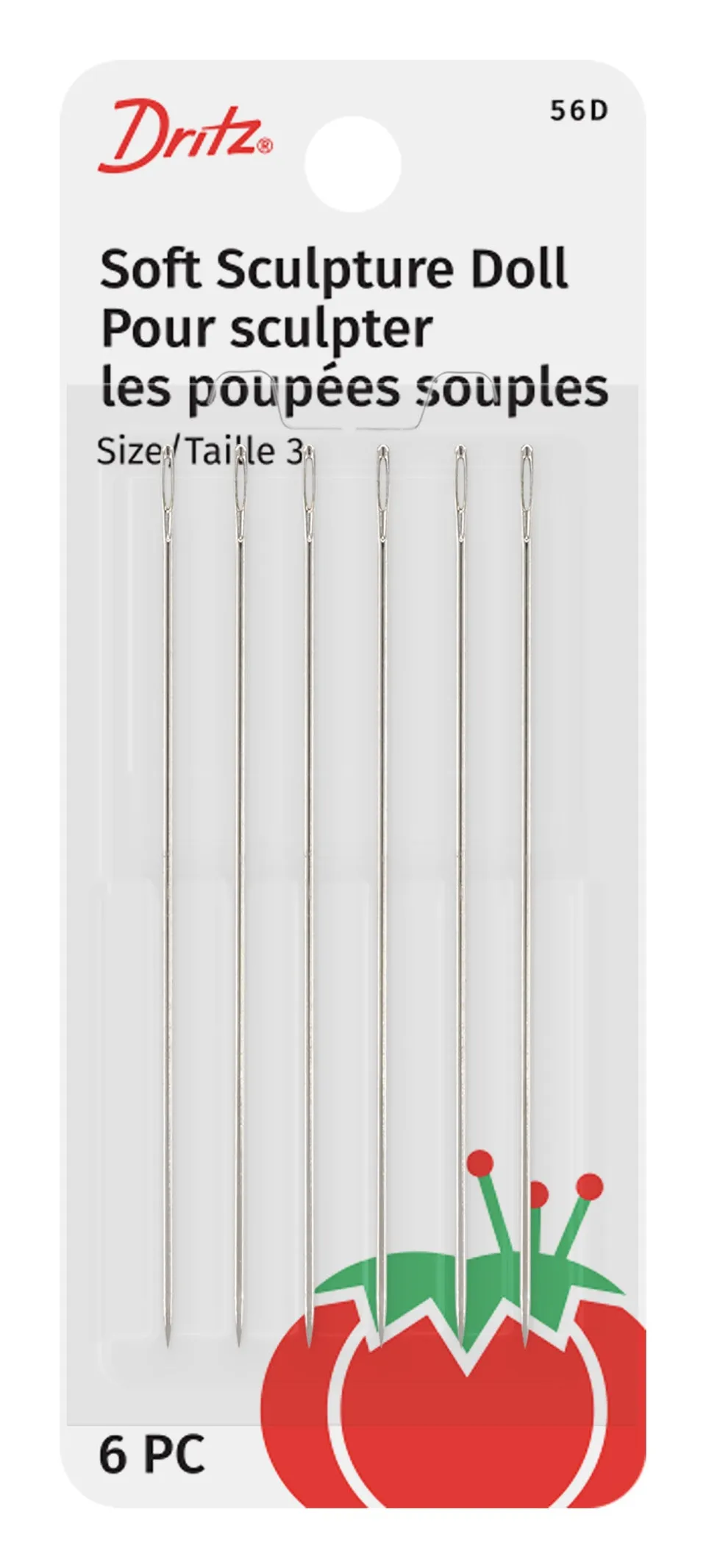 Dritz Needles Aiguilles poupée taille 3 6 pc extra-longues 7,6cm
