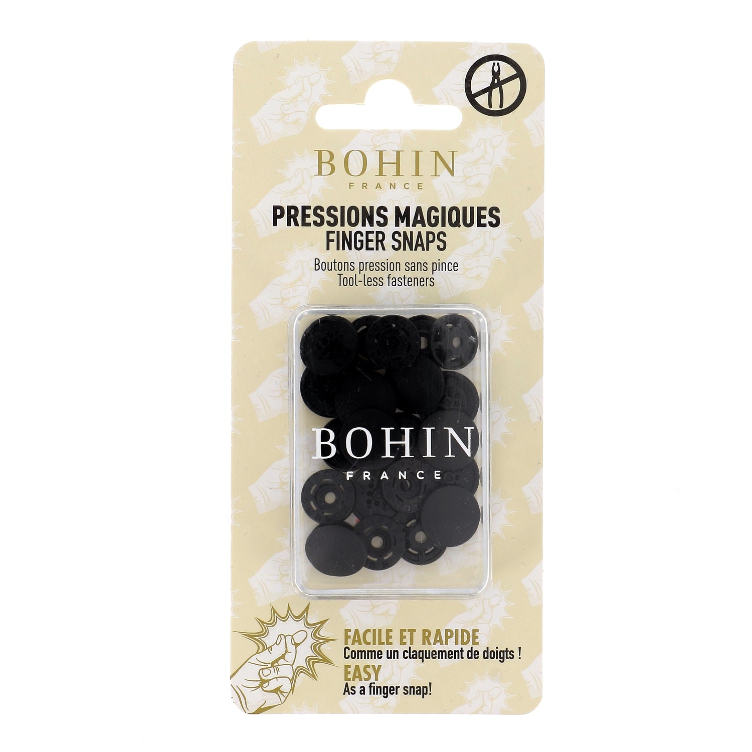 Bohin pressions magiques bouton pression rose 13 mm x8