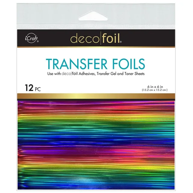 HeatnBond Deco Foil Prismatic Rainbow feuille foil 12 pièces
