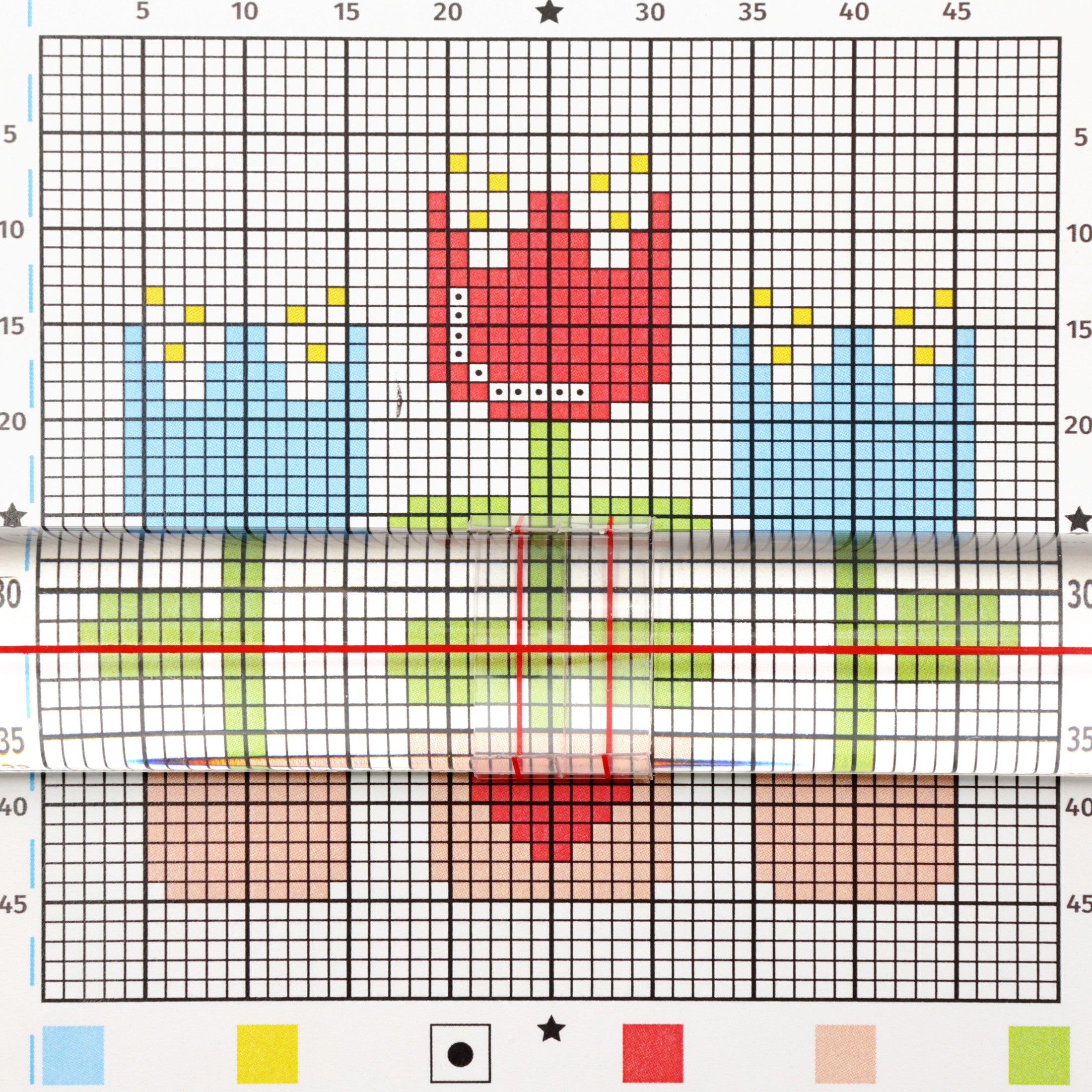Dritz Loupe Ligne Curseurs Grille Broderie