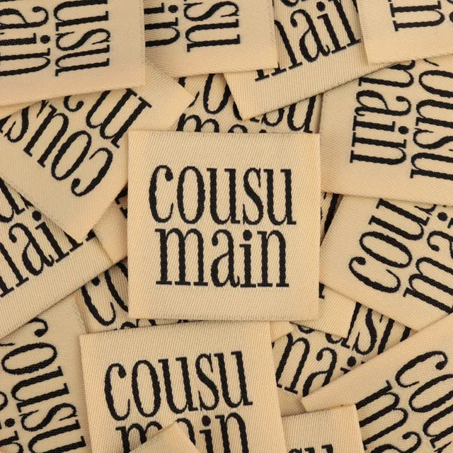Bohin Étiquette Cousu main 3,5 cm tissée Oeko-Tex