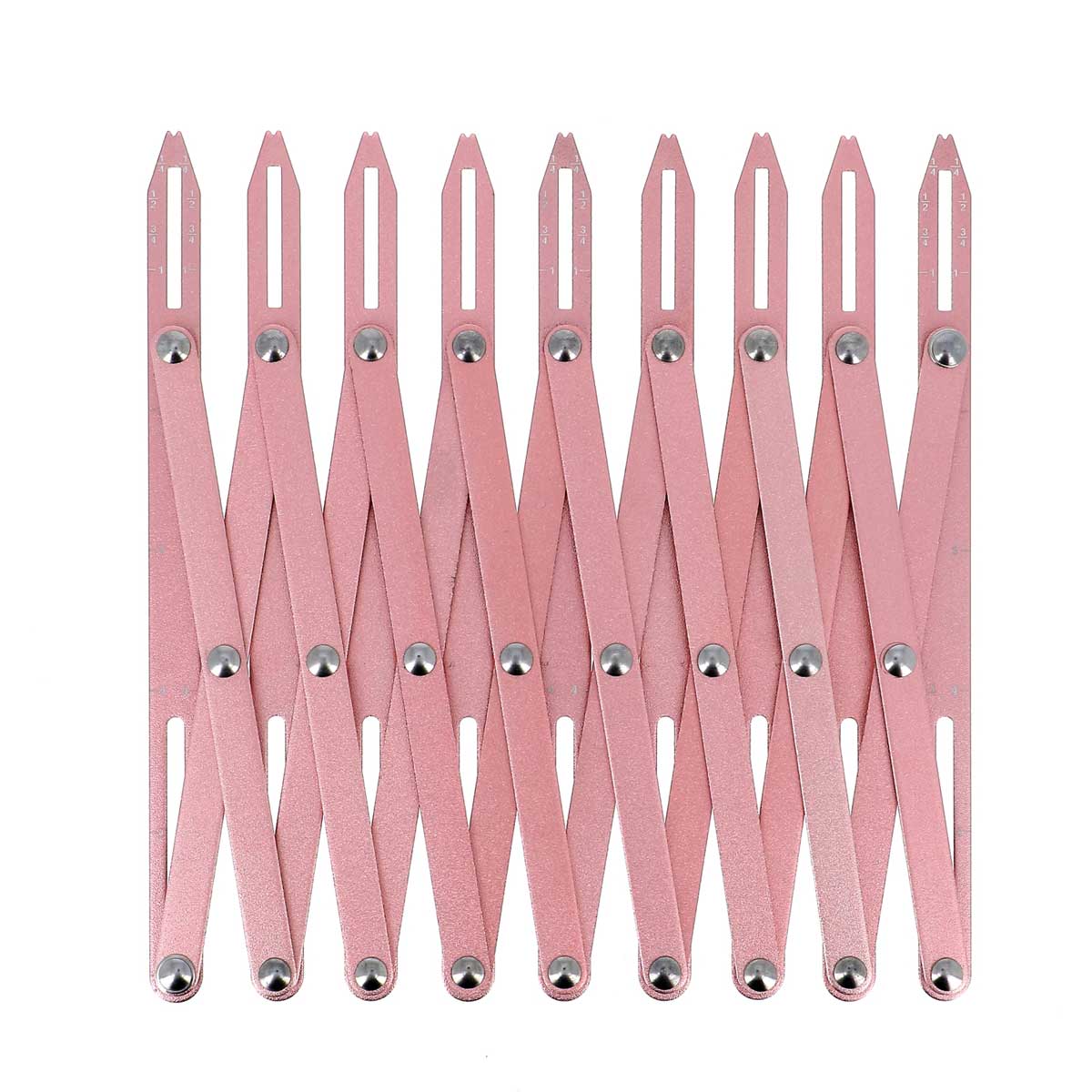 Bohin Jauge boutonnières argenté alu extensible 8,7 cm