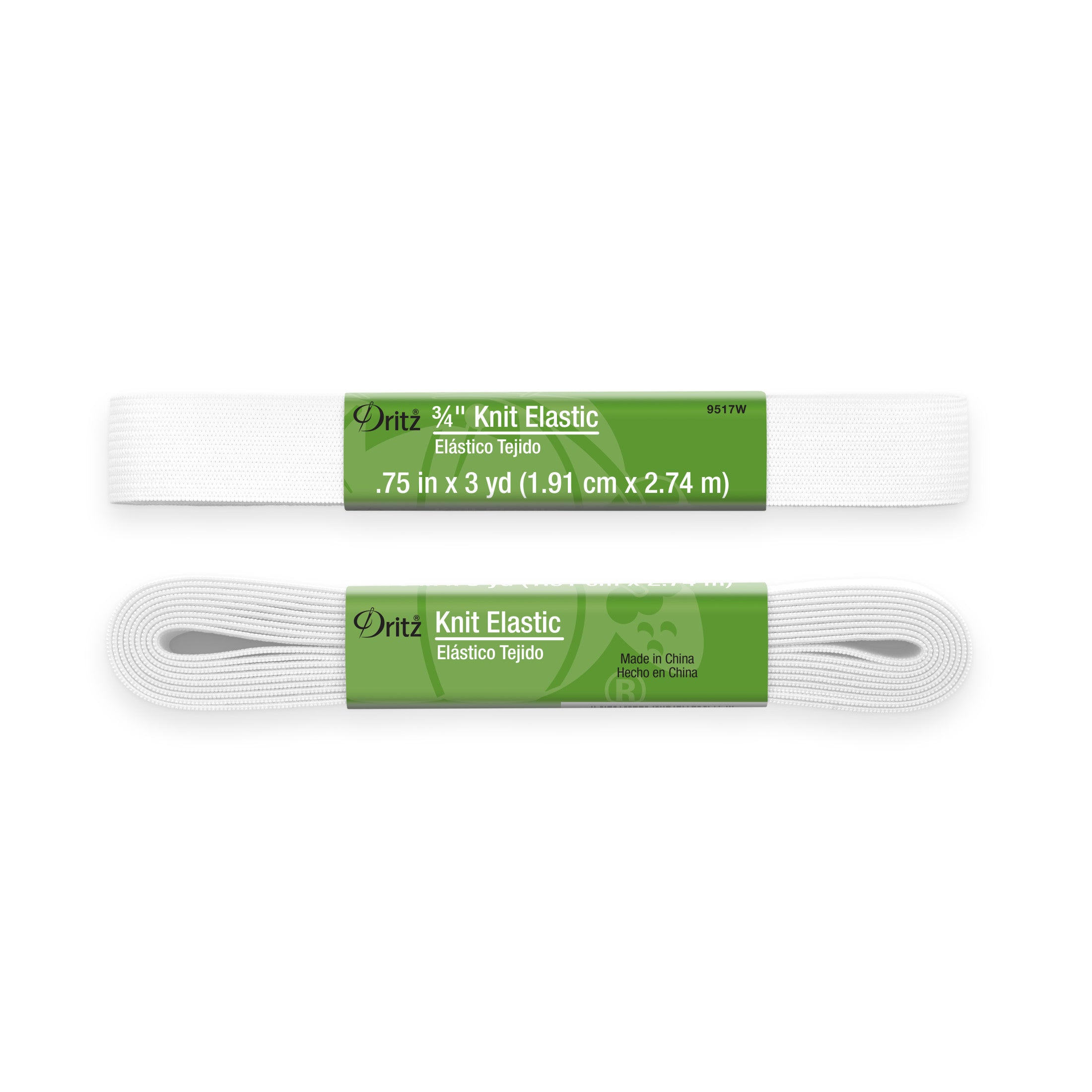 Dritz 9517W élastique tricot blanc 19 mm 2,7 m