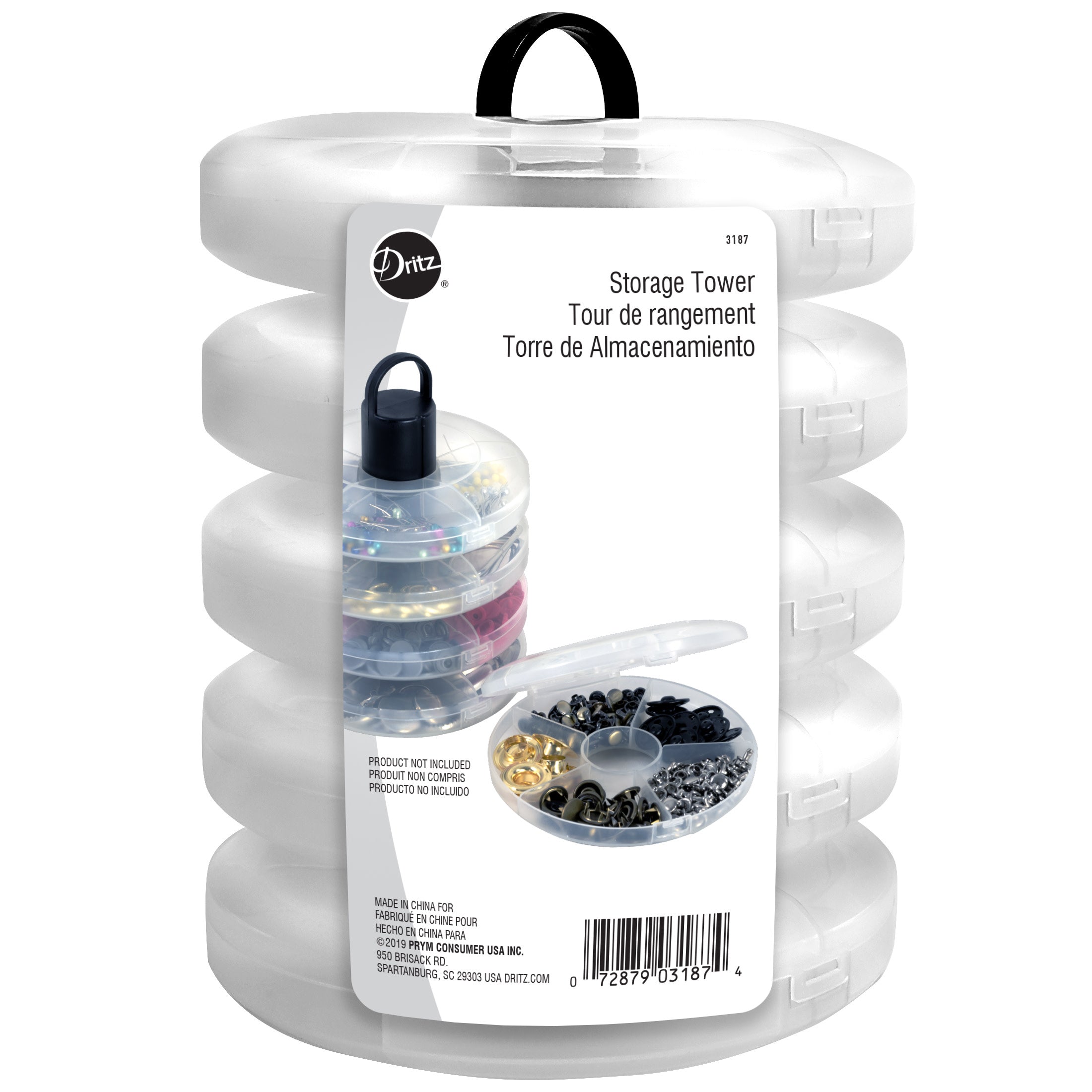 Dritz Storage Tower tour rangement couture 5 boîtes