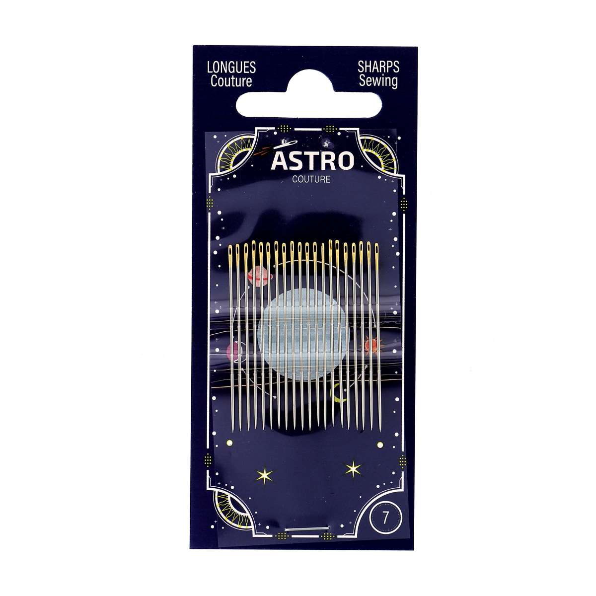 Bohin Aiguilles Astro Couture longues n°7 pochette 20 tissu