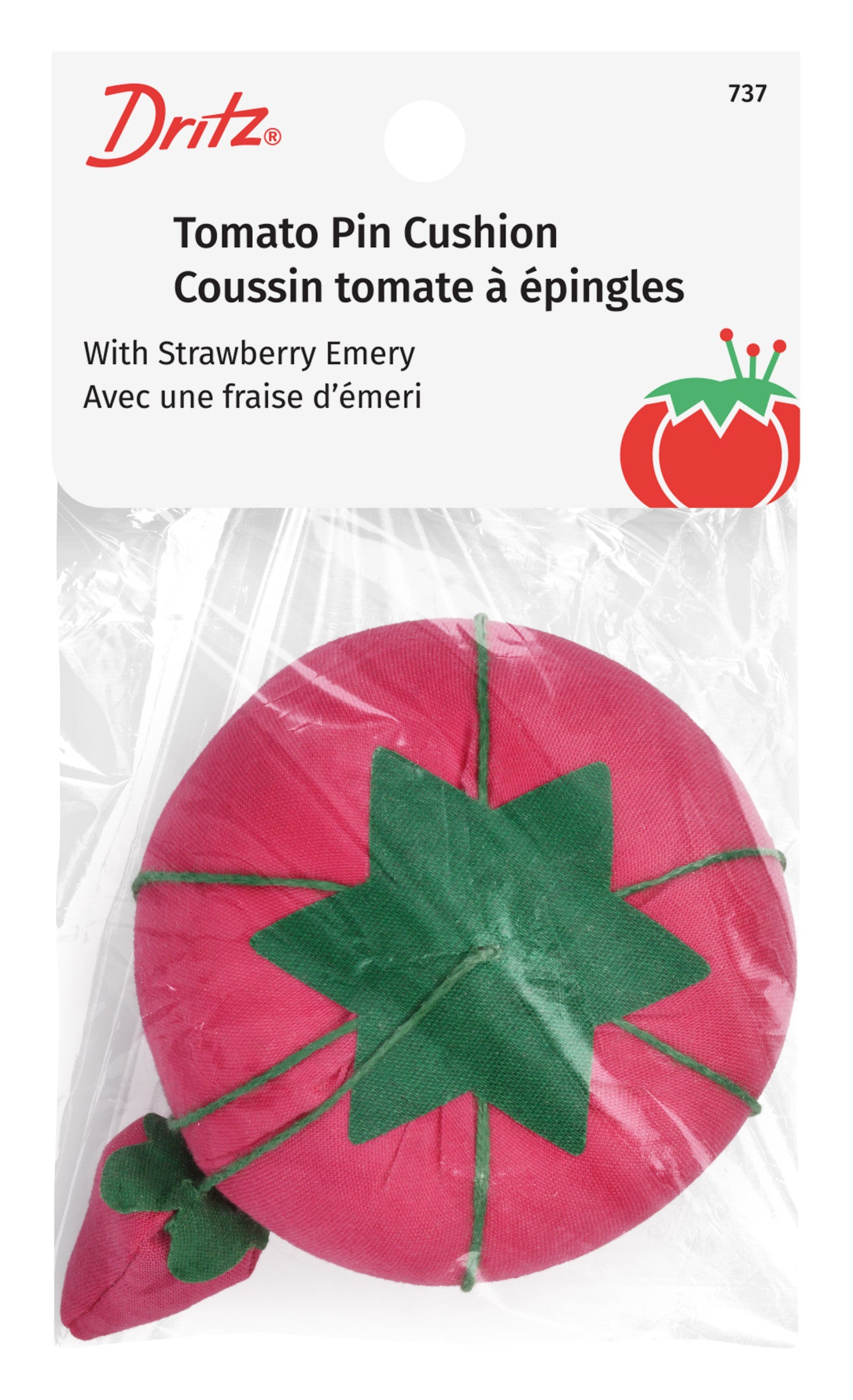Dritz pelote tomate 70 mm avec fraise