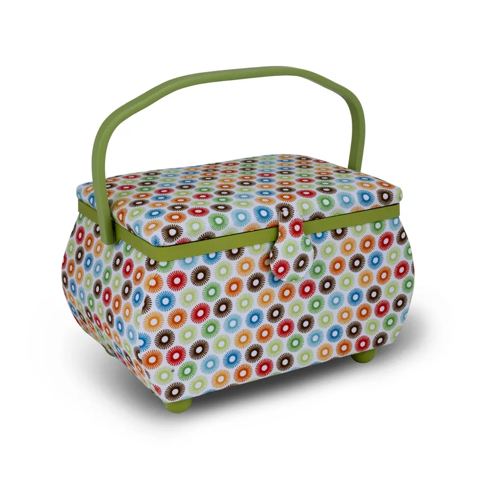 Dritz Panier Couture Grand Rétro Multicolore 32cm Boîte