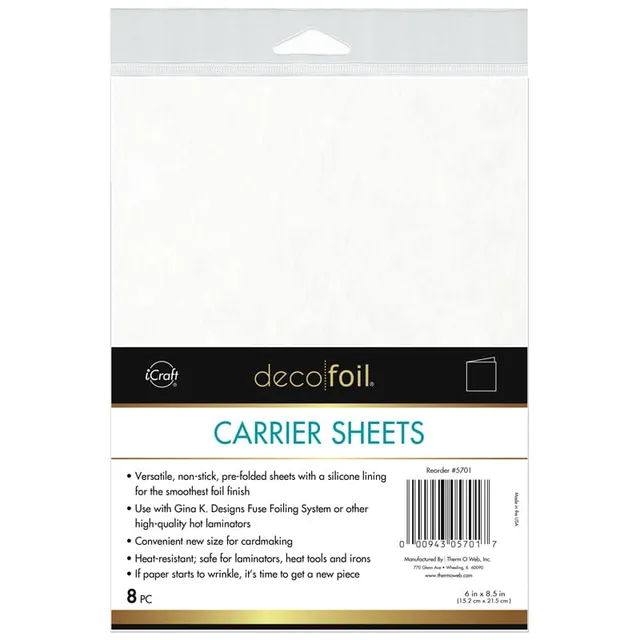 HeatnBond Deco Foil feuille protection 6x8,5 in 8 feuilles