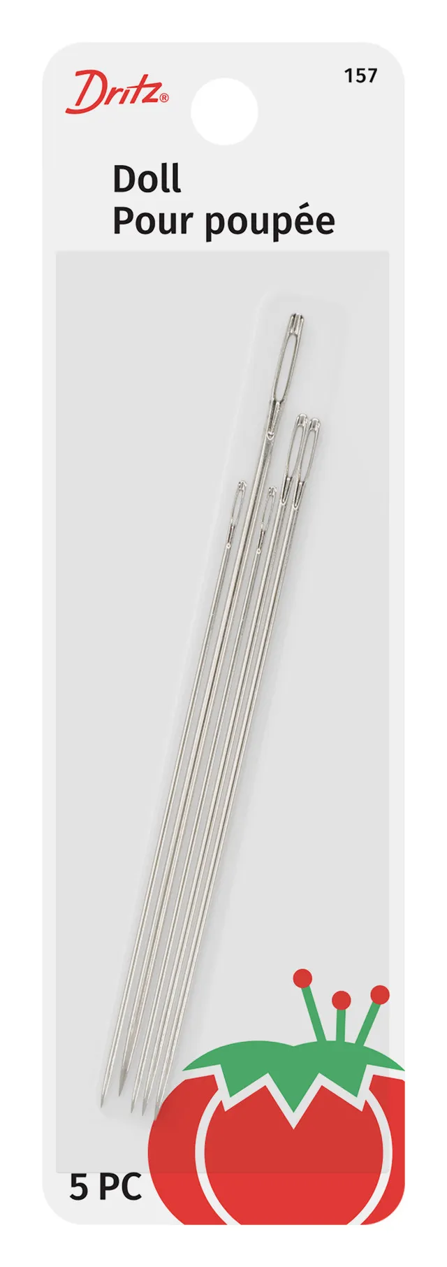 Dritz 157 Aiguilles Poupée Main Longues Assorties 5 pc