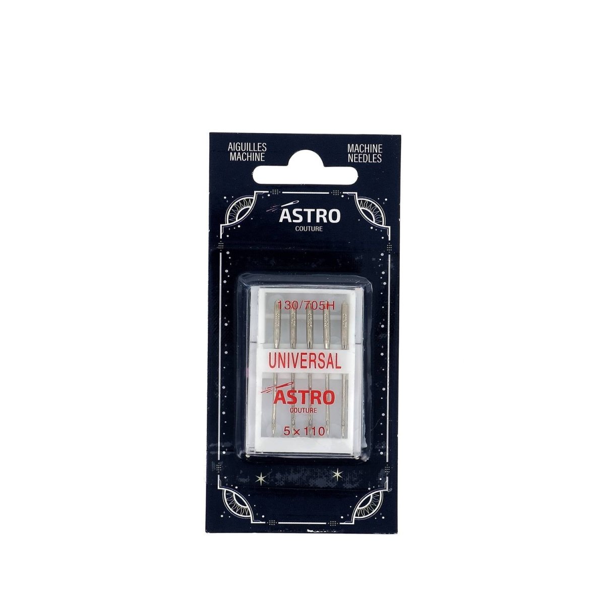 Bohin Astro Couture aiguilles machine universelle x5 nickelé