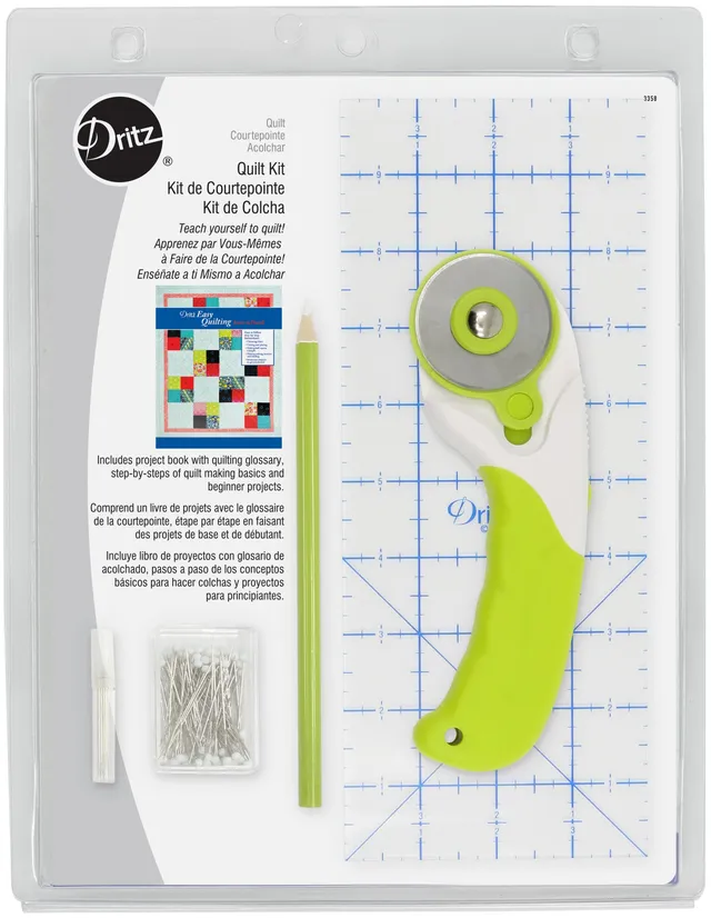 Dritz Quilting 3358 kit patchwork débutant cutter 45 mm