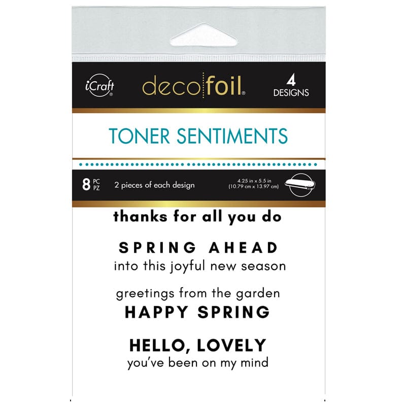 Deco Foil Toner Card Spring Ahead cartes foil A2 x8