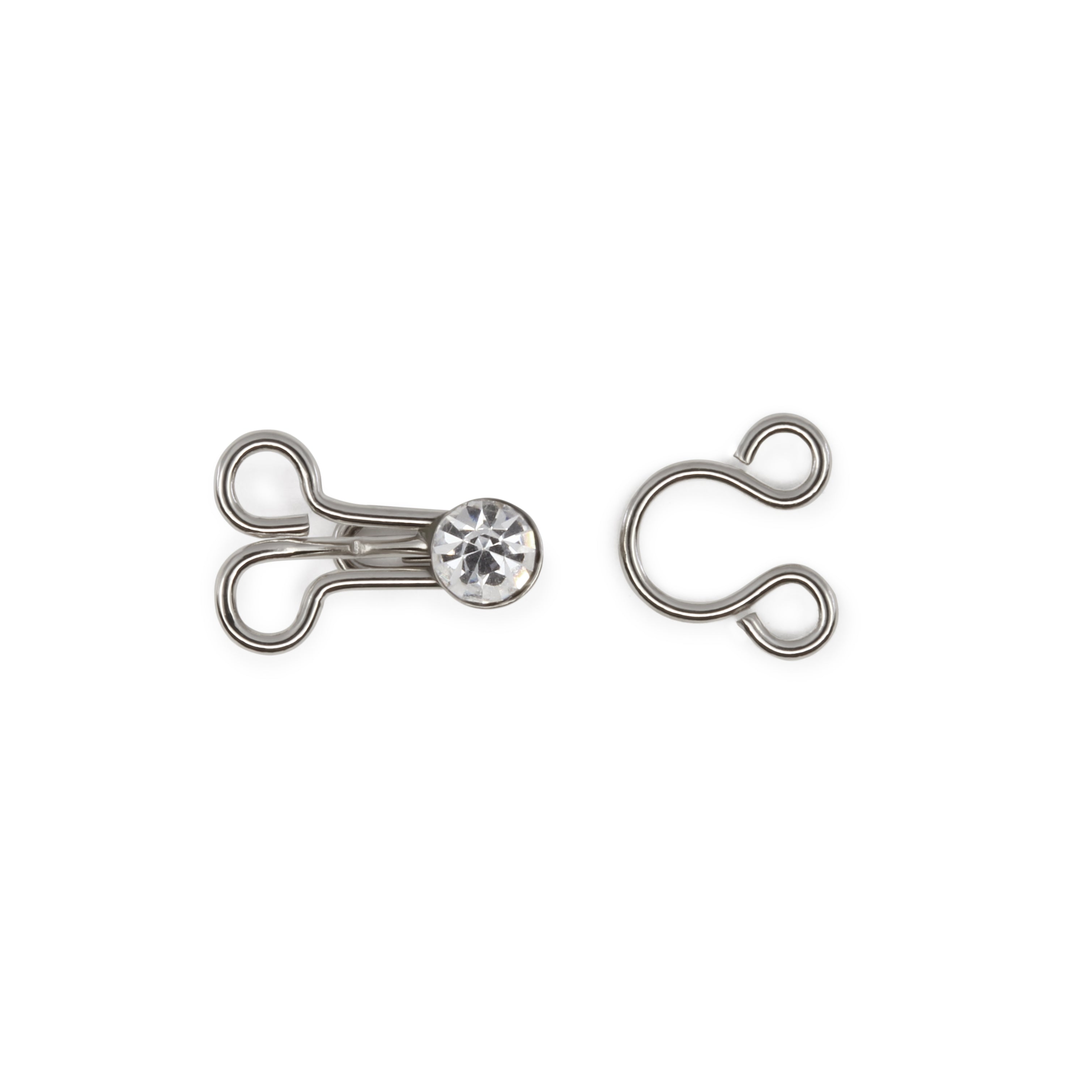 Dritz Agrafes Crochets Strass Nickel 3 Paires à Coudre