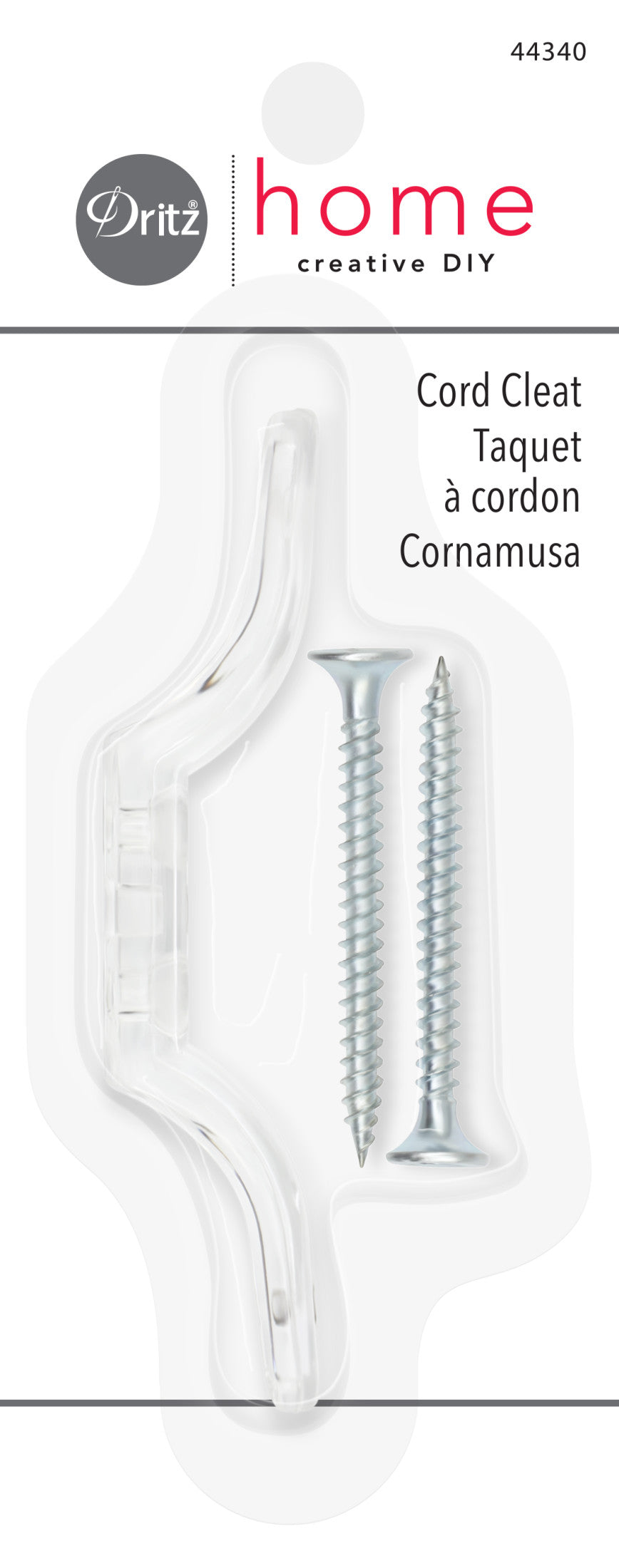 Dritz 44340 taquet cordon rideau transparent 7,6 cm