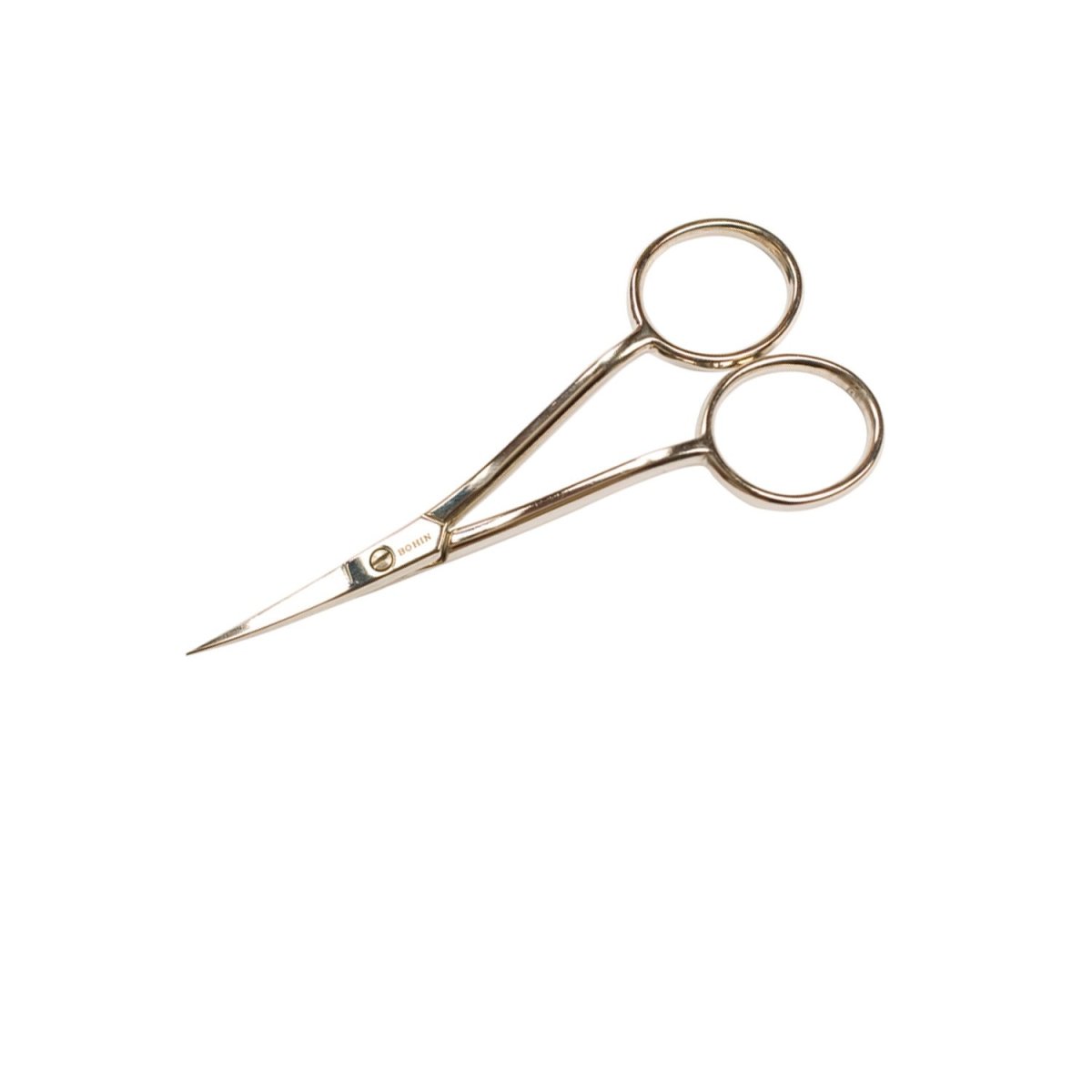 Bohin Coupe Ciseaux broderie double courbure argentés 10 cm