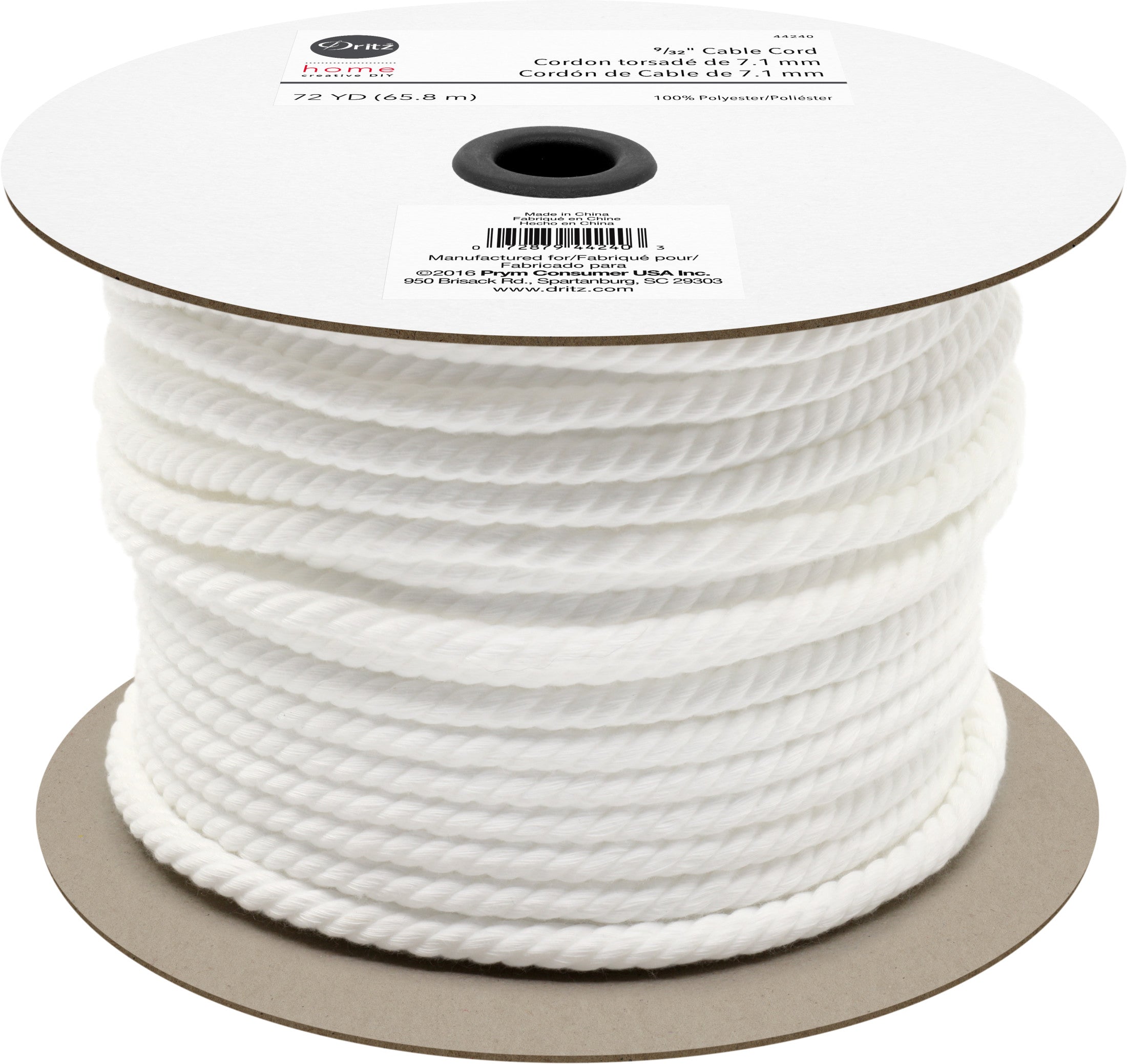Dritz Cordon passepoil blanc 7 mm polyester 9 m