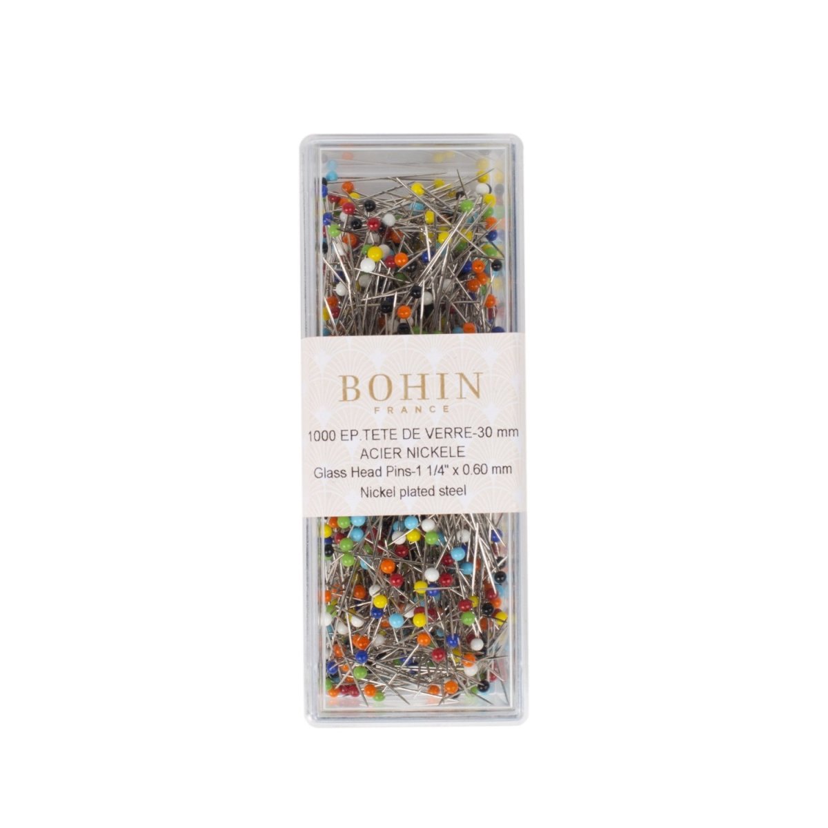 Bohin Épingles Tête Verre Extra-Fines 30 mm 40 Épingles