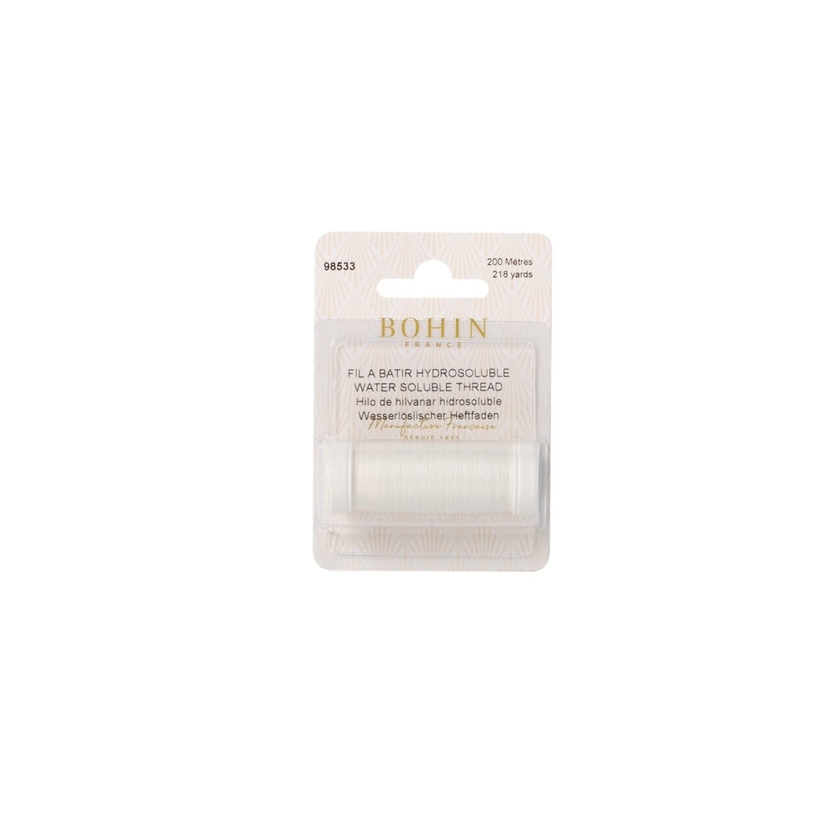 Bohin Fil à Bâtir Hydrosoluble Bobine 200 m