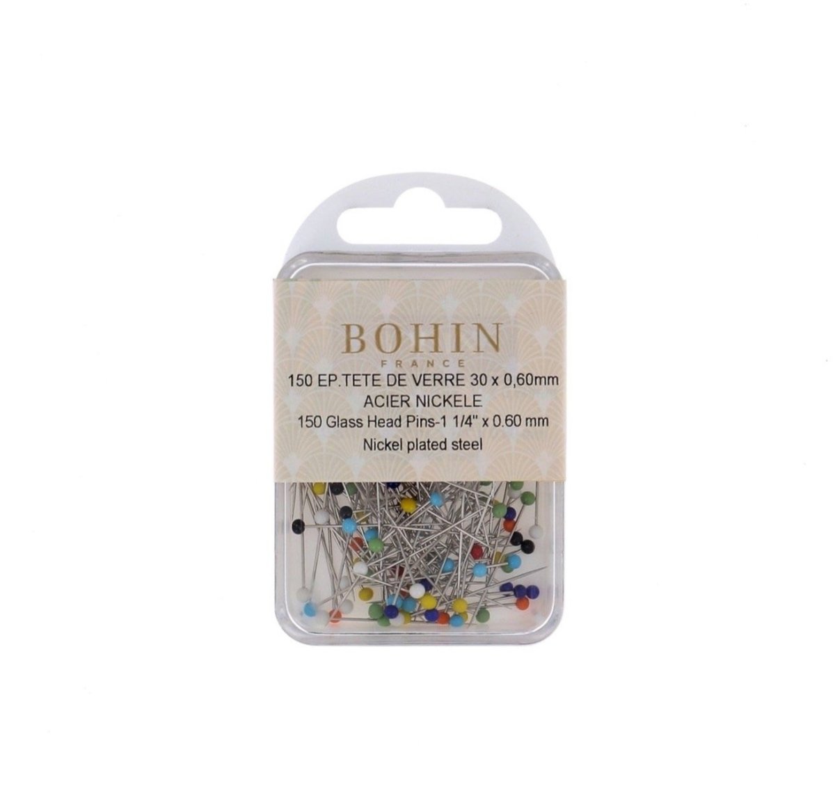 Bohin Épingles Tête Verre Extra-Fines 30 mm 40 Épingles