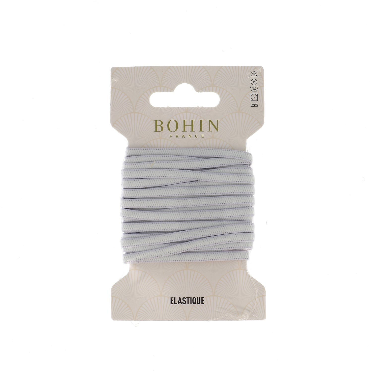 Bohin Élastique drap-housse 5 mm x 2,40 m blanc 12 gommes