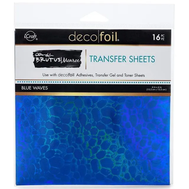 HeatnBond Brutus Monroe Foil transfert Blue Waves 16 feuilles