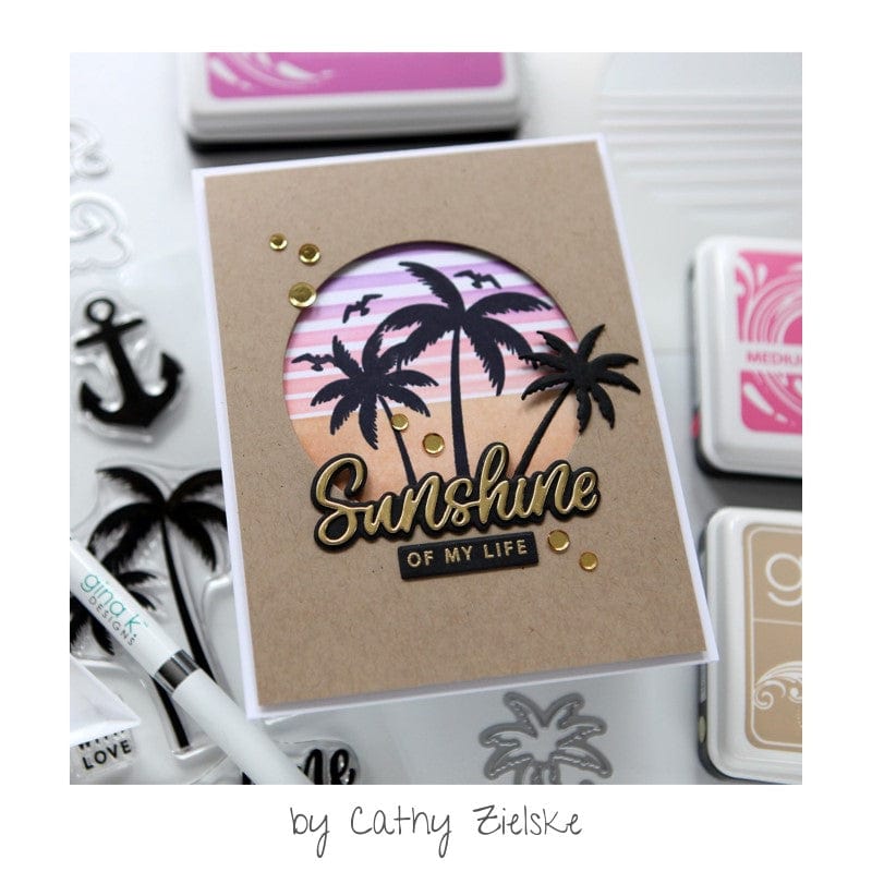 Gina K. Designs Kit cartes Tropical Sunshine tampons dies pochoir