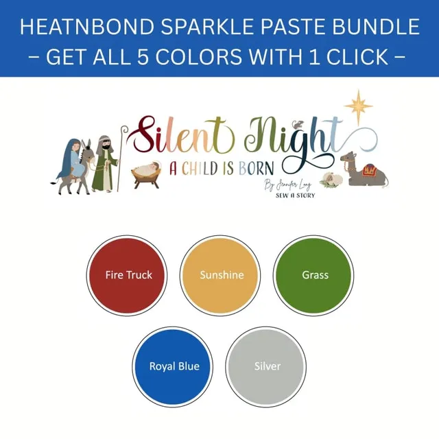 HeatnBond Sew a Story Silent Night pâte paillettes 6 pots