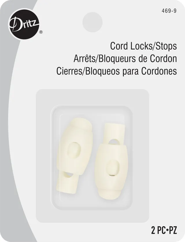 Dritz bloque-cordons noirs plastique 2 pièces