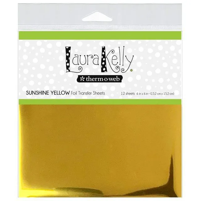 HeatnBond Laura Kelly Sunshine Yellow feuille foil jaune 12 pcs
