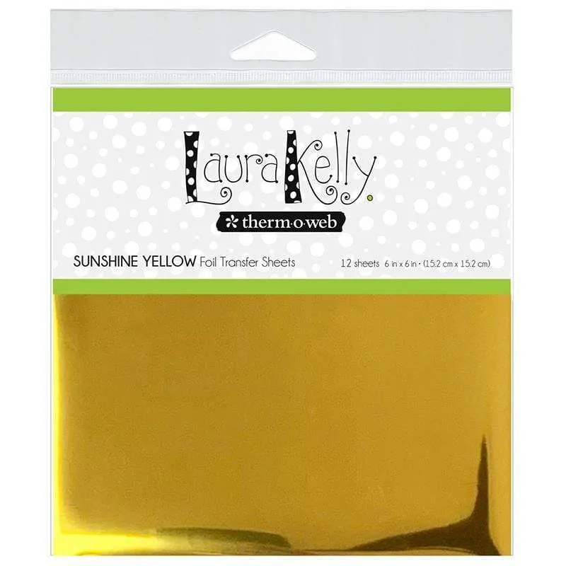 HeatnBond Laura Kelly Sunshine Yellow feuille foil jaune 12 pcs